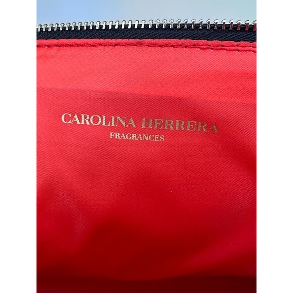 Carolina Herrera Fragrances Floral Toiletry Bag RedPolka Dot Travel CosmeticCase - Picture 8 of 8